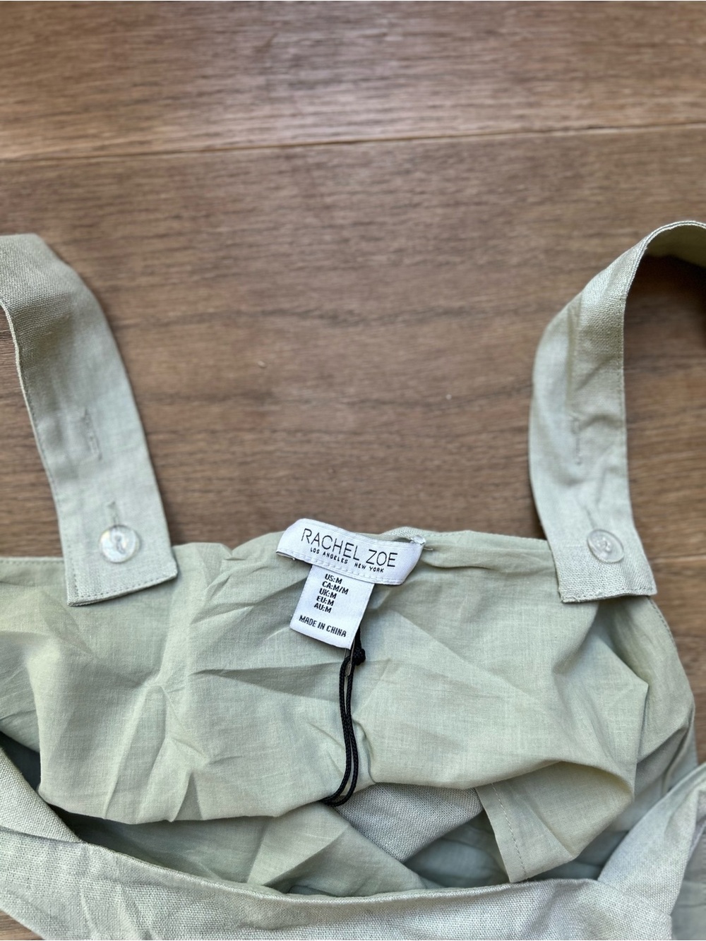 NWT Sage Green Linen Blend Cropped Tank - Picture 4 of 6
